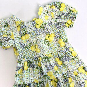 Primark Care Baby Girls Lemon Multi-Color Summer Spring Dress Geometric 12-18M